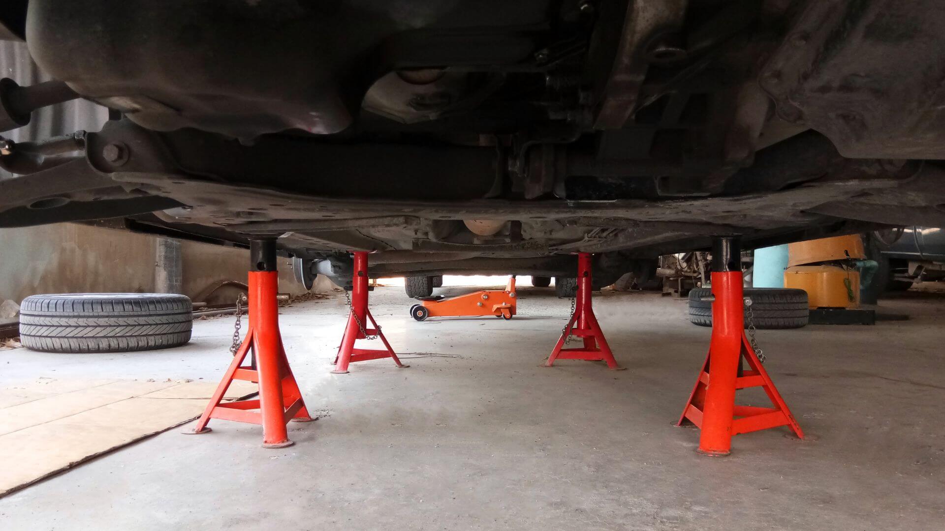 Car Jack under a car