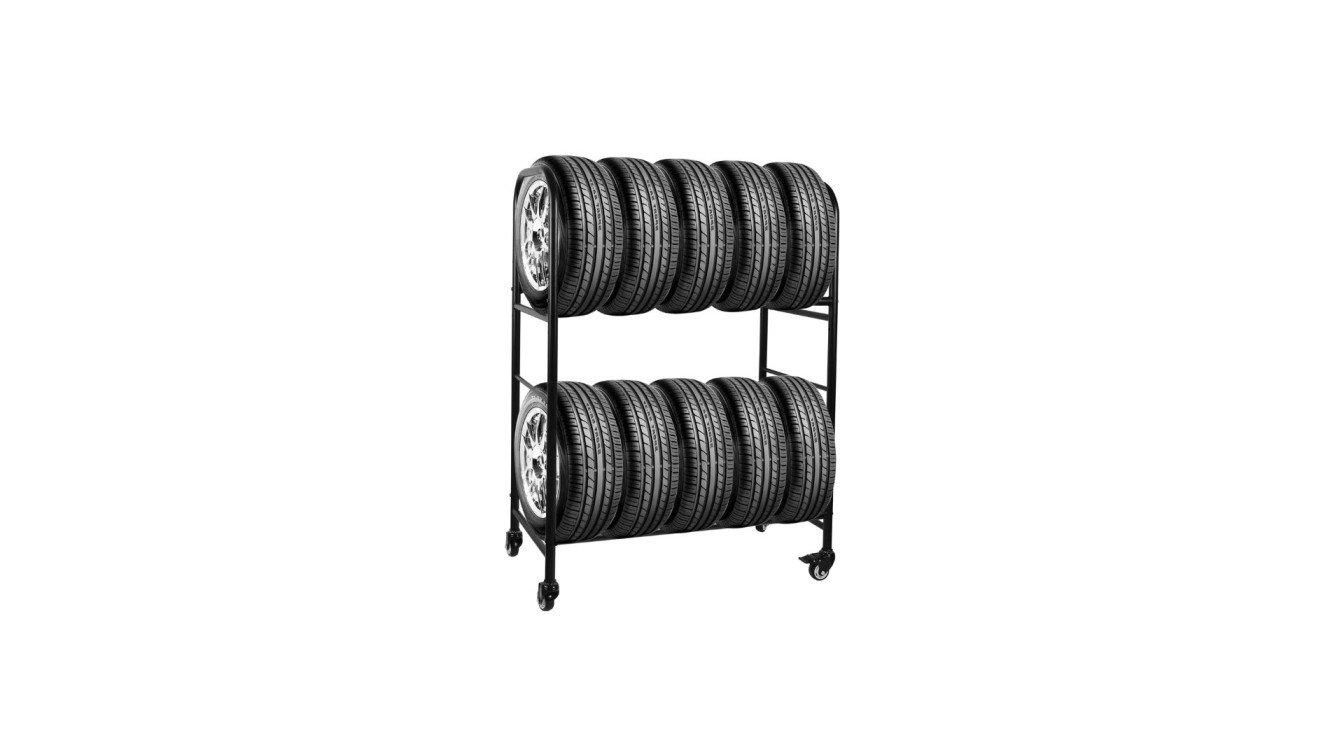 tire rack with wheels